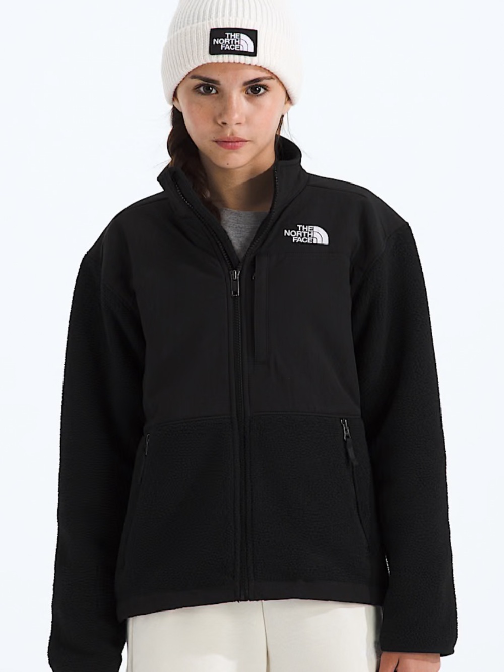 Kids The North Face Women’s/Boys Denali Jacket — Black 14-16